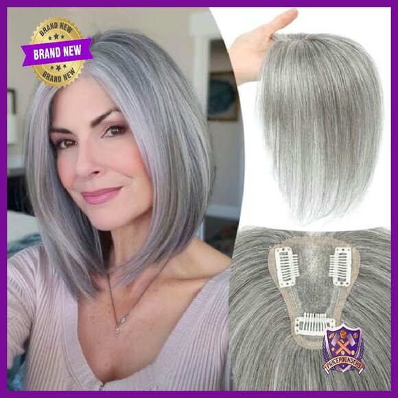 Real Human Hair Clip-In Bangs Topper for Thinning Hair Volume Solution main image 4